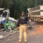 Colisão entre ônibus e carreta deixa 21 mortos e interdita BR-373 no Paraná