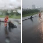 Queda de moto é registrada no Bairro Santa Rita