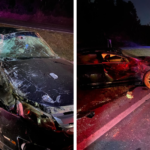 Motorista foge após capotamento na BR-470 e passageiro é levado ao hospital