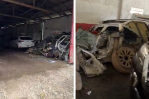 Carros roubados, peças e placas: PM descobre desmanche clandestino às margens da BR-470 – VÍDEO