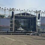 Trabalhador fica gravemente ferido durante montagem de estrutura para show em Brusque