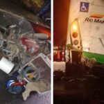 Motociclista morre após bater na traseira de ônibus durante desembarque de passageira