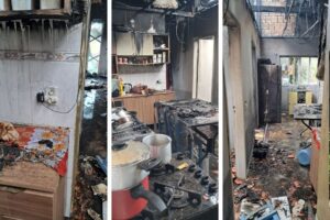 Chamas se espalham por residência e bombeiros usam 3 mil litros de água no combate