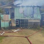 Incêndio atinge residência e bombeiros resgatam dois cães em Gaspar