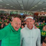 Luciano Hang recebe ultramaratonista que percorreu dois mil quilômetros em 30 dias