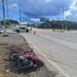 Motociclista morre após colisão com carro na SC-114