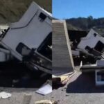 Colisão entre duas carretas termina com morte no Contorno Viário da BR-101