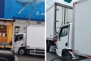 Engavetamento provoca interdição na BR-101 em Navegantes