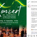Pelo Instagram, cidade alemã destaca apresentação da Orquestra do Colégio Cônsul na Alemanha