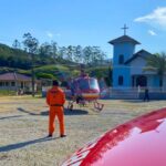 Idosa inconsciente é socorrida pelo Helicóptero Arcanjo em Ilhota (SC)