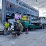 Recuperação asfáltica avança para a etapa final na Rua Alberto Müller