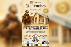 18ª Festa de São Francisco de Assis será realizada na localidade da Cristalina, em Brusque