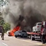 Acidente fatal provoca bloqueio e congestionamento de quase 7 km na BR-470