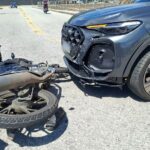 Motociclista fica ferido após colisão na Rua Mathilde Hoffmann, em Brusque