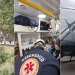 Ciclista recebe transfusão de sangue no local após grave acidente na Serra do Rio do Rastro
