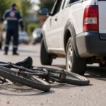Ciclista sofre ferimento na cabeça após acidente com carro em Brusque