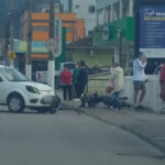 Acidente entre carro e moto deixa trânsito lento em Brusque