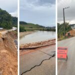 Defesa Civil de Brusque interdita Rua Cristalina após erosão e risco de desabamento da via
