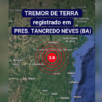 Tremor de terra é registrado na Bahia e moradores relatam ter sentido o abalo
