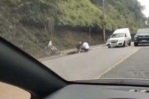 Atropelamento deixa ciclista ferida no bairro Guarani, em Brusque