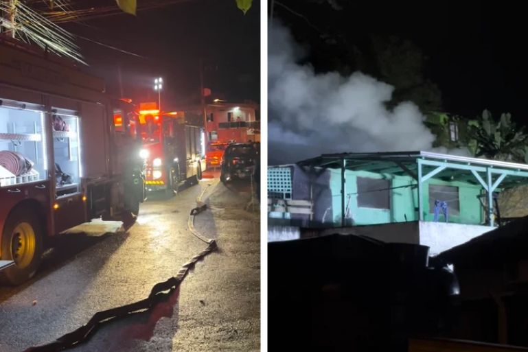 Residência em chamas mobiliza o Corpo de Bombeiros em Brusque