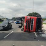 Tombamento interdita faixa da SC-401