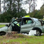 Mulher de 69 anos perde braço após ser arremessada de carro durante capotamento na BR-116