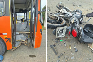 Motociclista de 61 anos morre após colisão com ônibus na SC-418, em São Bento do Sul