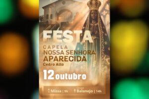 Cedro Alto celebra Nossa Senhora Aparecida com festa no dia 12 de outubro