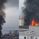 Incêndio de grandes proporções atinge galpão de peças automotivas em São José