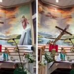 Padre morre após ser atingido por cruz que caiu durante Missa