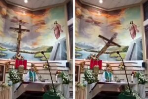 Padre morre após ser atingido por cruz que caiu durante Missa