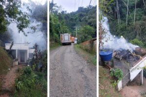 Incêndio atinge residência de 140 metros quadrados em Blumenau