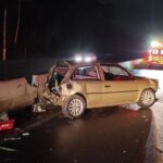 Motorista é ejetado de carro após colisão na BR-470 em Gaspar