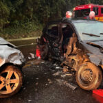 Mulher morre e três pessoas ficam feridas em acidente entre veículos na BR-282