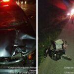 Mulher e criança ficam feridas após colisão entre carro e veículo elétrico na BR-470